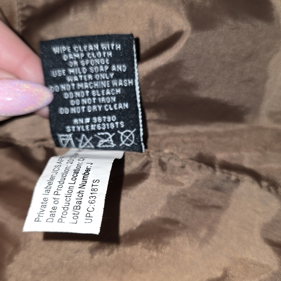 Brown Faux Leather Kids Jacket Size:3T - Picture 11 of 12